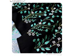 Wedding Dress Sea Green Floral Embroidered Fabric by the yard Sewing DIY Crafting Indian Embroidery Costumes Home Furnishing Fabric
